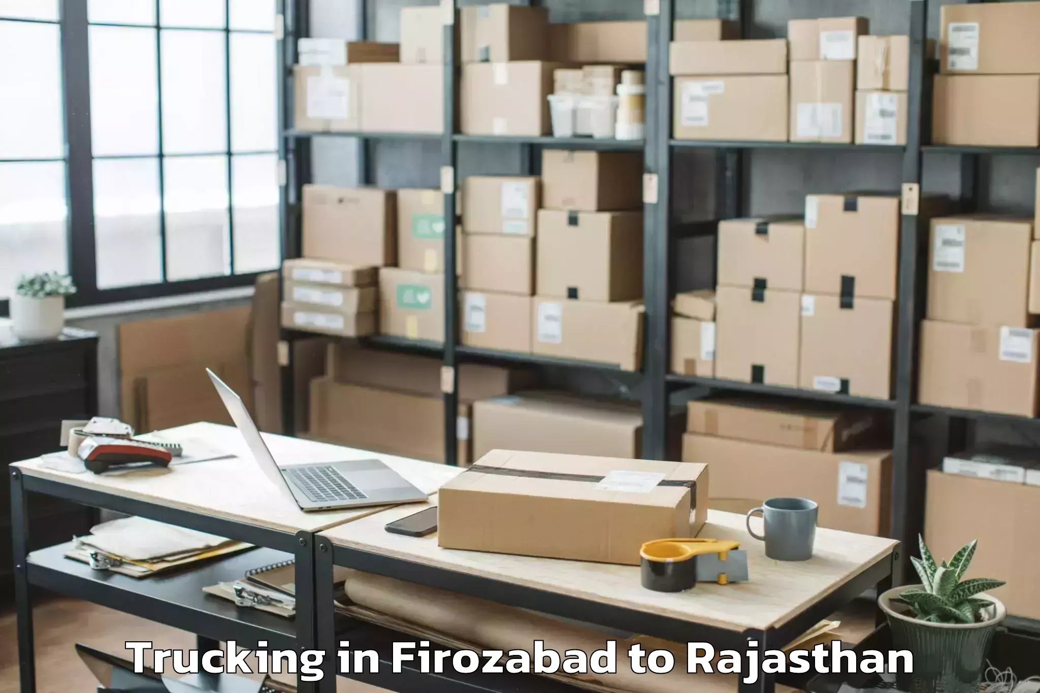 Firozabad to Bhadasar Trucking Booking